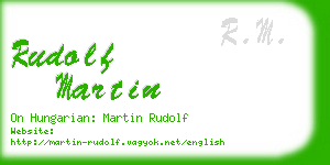 rudolf martin business card